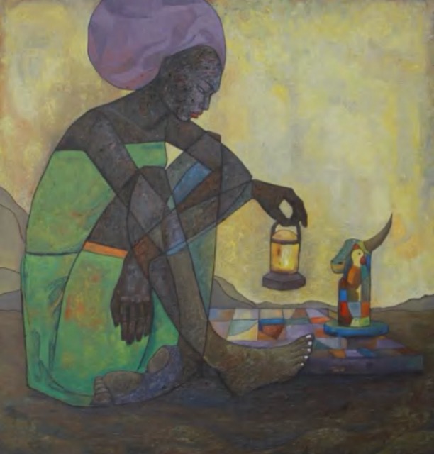 A Light on the Board painting by Solombi Benjamin